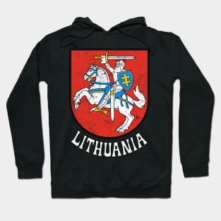 Lithuania - Vintage Distressed Style Flag Design Hoodie